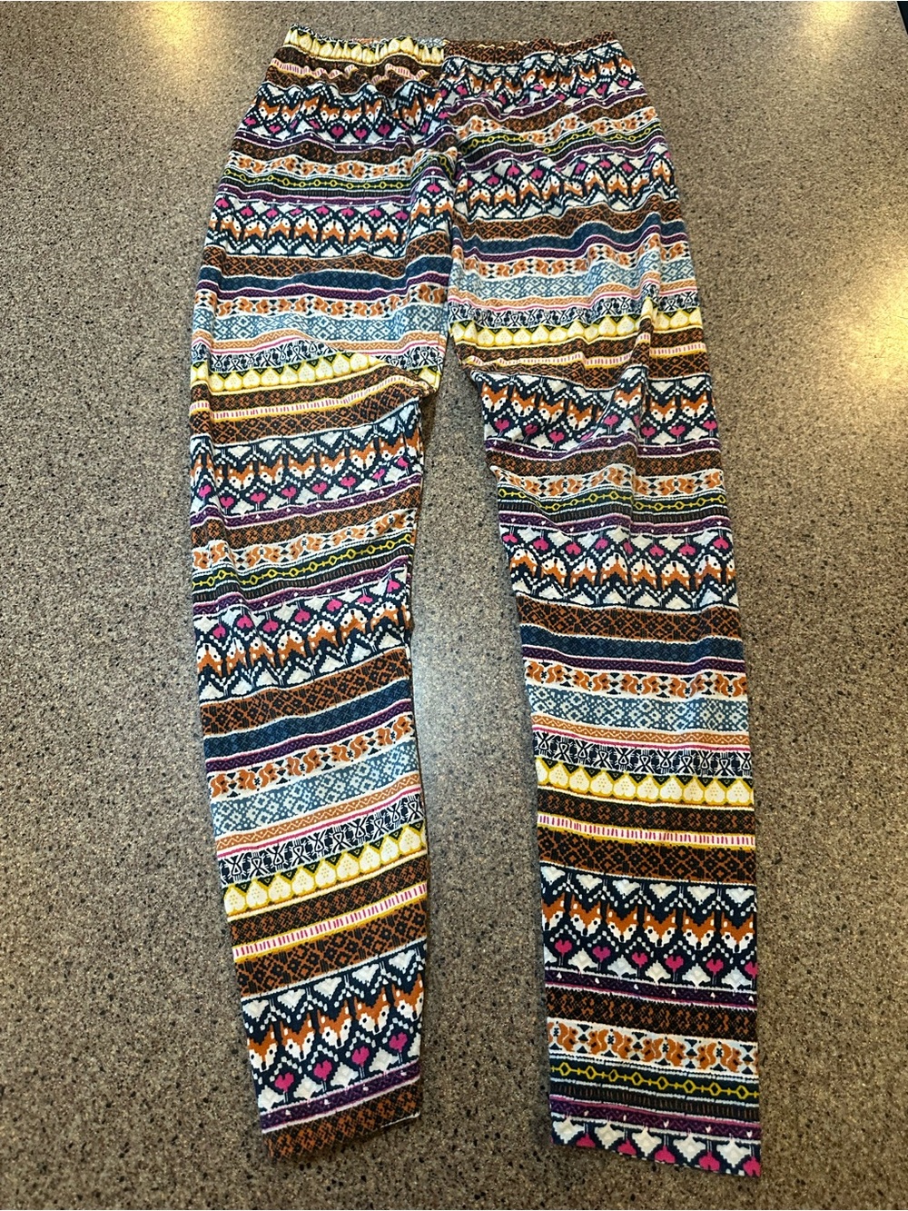 Boho Patterned Stretch Leggings - Multicolor
